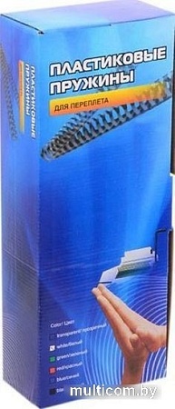 Пластиковая пружина для переплета Office-Kit 8 мм (прозрачный)