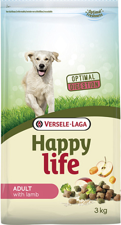 Сухой корм для собак Versele Laga Happy life Adult с ягненком 3 кг