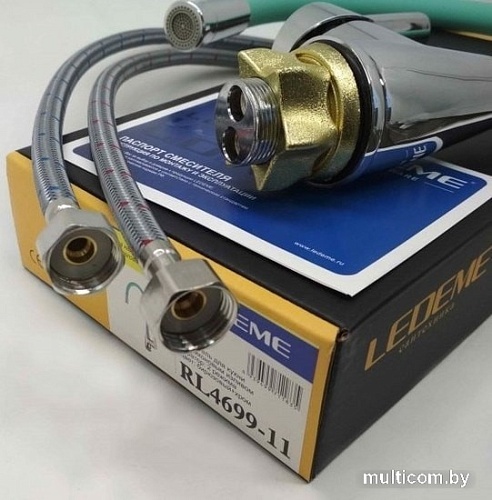 Смеситель Ledeme L4699-11 (хром/бирюзовый)