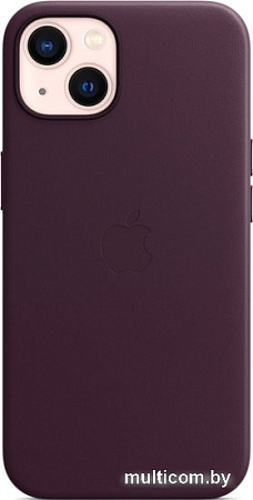 Чехол для телефона Apple MagSafe Leather Case для iPhone 13 (темная вишня)