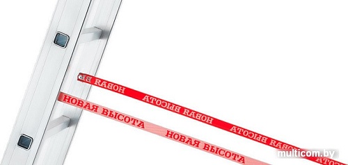 Лестница-стремянка Новая высота алюминиевая трёхсекционная 3x9 (1230309)