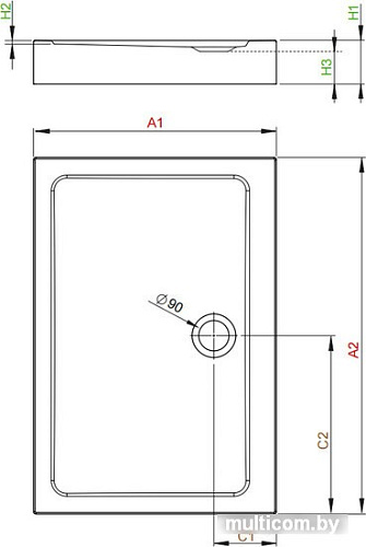 Душевой поддон Radaway Doros D Compact 120x100 [SDRD1210-05]