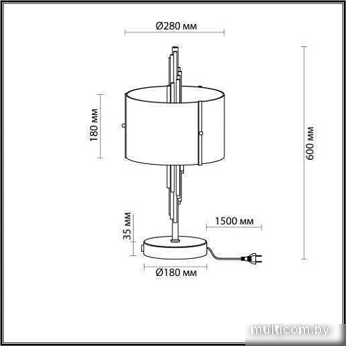 Настольная лампа Odeon Light 5415/2T