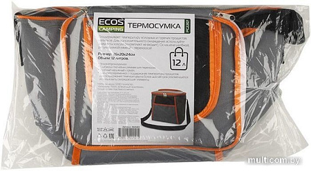 Термосумка Ecos PC2207 104569 12л (серо-оранжевый)