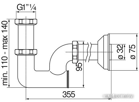 Сифон Nobili Rubinetterie AV00107/1CR (хром)