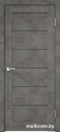 Межкомнатная дверь Velldoris Loft 1 80x200 (бетон темно-серый, мателюкс графит)