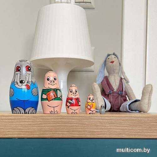 Развивающая игра Брестская Матрешка Три поросенка (набор 5 шт)