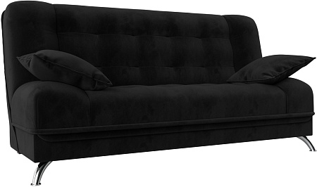 Диван Лига диванов Анна 102743 (велюр, черный)