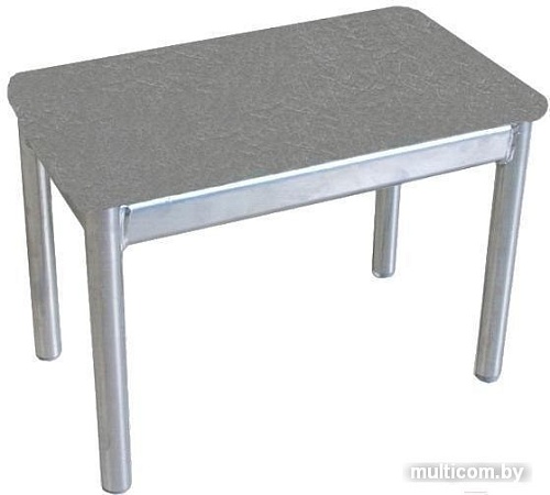 Банкетка Гальваник Пигги эмаль серебро/кожзам стандарт 291 серый