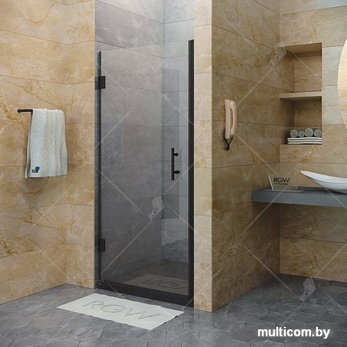 Душевая дверь RGW HO-011B 80 (черный/прозрачное стекло)