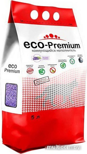 Наполнитель для туалета Eco-Premium с ароматом лаванды 5 л