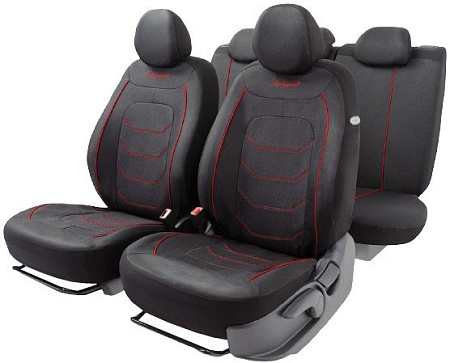 Комплект чехлов для сидений Autoprofi Arrow ARW-1102 (черный/красный)