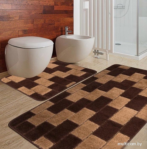 Набор ковриков Maximus Bornova 2518 (60x100/50x60, коричневый)