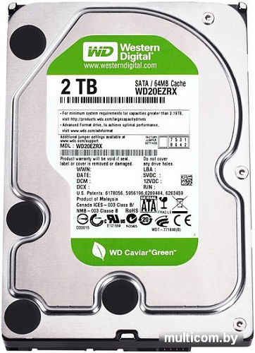 Жесткий диск WD Caviar Green 2TB (WD20EZRX)