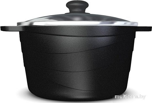 Кастрюля НМП Каменная Черный гранит 186650
