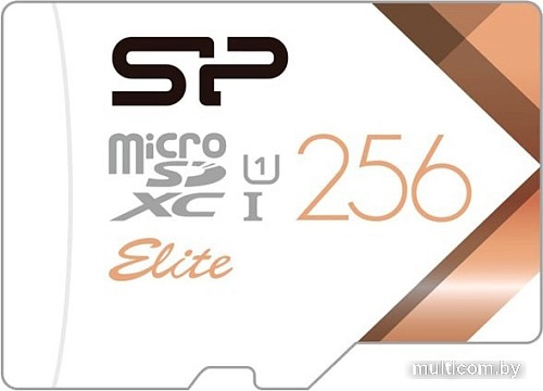 Карта памяти Silicon-Power Elite microSDXC SP256GBSTXBU1V21SP 256GB (с адаптером)