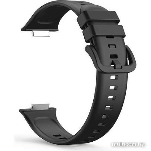 Ремешок Rumi силиконовый для Huawei Watch FIt 2 (черный)