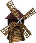 Украшение для сада Массив-Древ Мельница №1 700x700xH1400