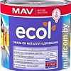 Эмаль MAV Ecol ПФ-115 0.8 кг (серебристый)