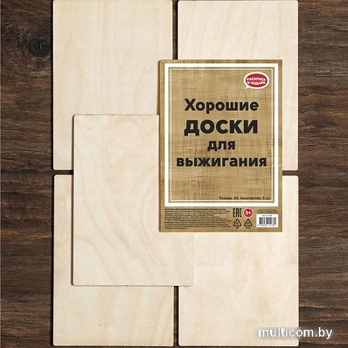Набор для выжигания Раскрась и подари Хорошие доски Пустые DR-1060