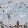 Фотообои Citydecor Карта мира на русском 6 550x270