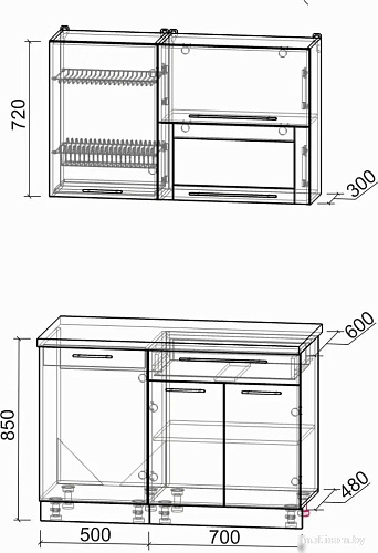 Интерлиния Мила Пластик 1.2 В (латте/кварцевый/малага)