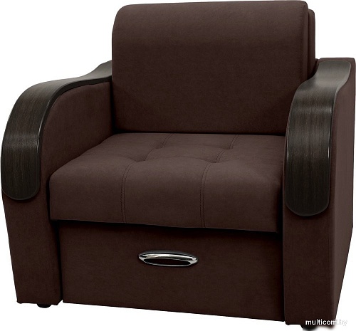 Кресло Сириус Лидер-1 ППУ 105x110 (Eva 04 велюр темно-коричневый)