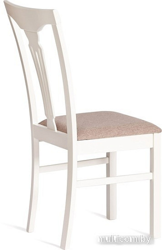 Стул TetChair Hermes 43x49x94 (дерево гевея/Ivory White/ткань серый)