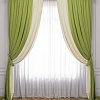 Комплект штор и гардин Pasionaria Латур 340x230 (3 шт, сливочный/зеленый)