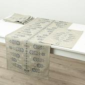 Дорожка на стол Беларускі лён 45x155 24С84-ШР/уп. (1 Кветкi-птушкi 126, с салфетками)