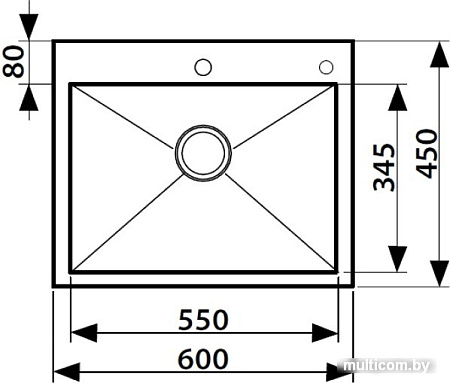 Кухонная мойка Kaiser KSM-6046 (черный)