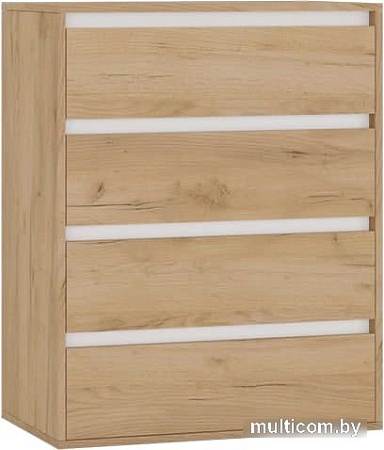 Комод Интермебель Рио-1 (дуб крафт золотой/белый)