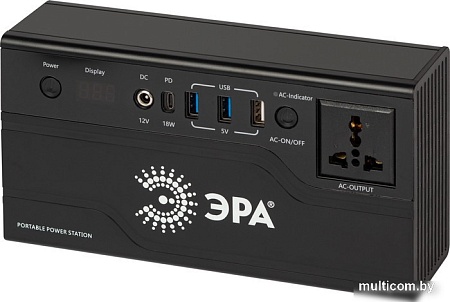 Портативная зарядная станция ЭРА ERAZS-01 32400mAh (черный)