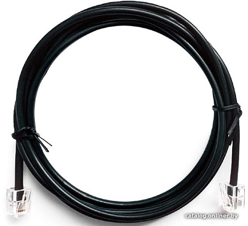 Кабель Cablexpert TC6P4CR-2M RJ11 - RJ11 (2 м, черный)