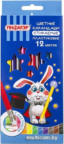 Набор цветных карандашей Пифагор Магия 181574 (12шт)