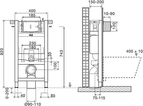 Инсталляция для унитаза OLI Expert 82 888306