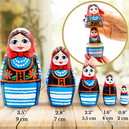 Развивающая игра Брестская Матрешка В польском народном костюме (набор 5 шт)