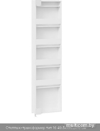 Тумба для обуви Трия Тип 16 с зеркалом (белый/белый)