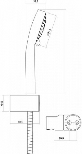Душевой гарнитур Cersanit Lano S951-022