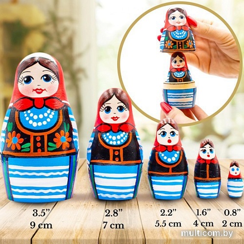 Развивающая игра Брестская Матрешка В польском народном костюме (набор 5 шт)
