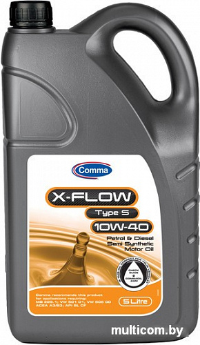 Моторное масло Comma X-Flow Type S 10W-40 5л