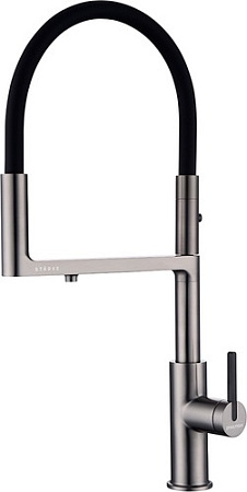 Смеситель Paulmark Tornado TO213402-B (вороненая сталь/беретта)