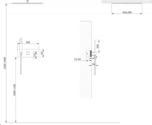 Душевая система Abber Daheim AF8221SP (сатин)