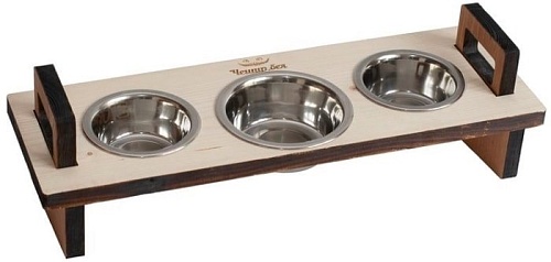 Миски на подставке Чешир Царь 3 миски 200 мл (бежевый)