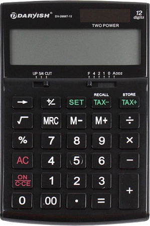 Бухгалтерский калькулятор Darvish DV-2666T-12K (черный)