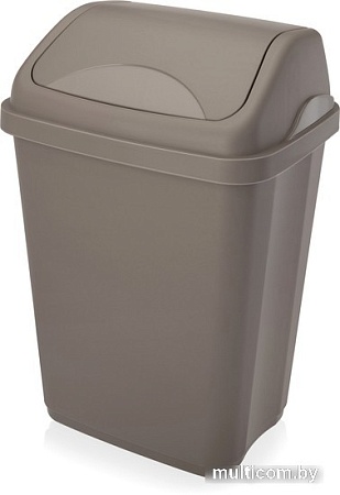 Мусорное ведро Эльфпласт Ultra EP589 (10 л, серо-коричневый)