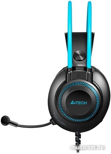 Наушники A4Tech Fstyler FH200i (черный/голубой)