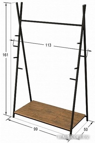 Стойка для одежды Калифорния мебель Фелтон (дуб американский)