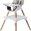 Высокий стульчик Solmax&amp;Kids HW99643 (белый/серый)