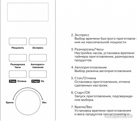 Микроволновая печь BQ MWO-20000ST/BG